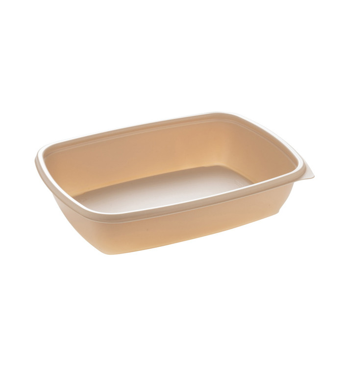 Plastic Deli Container PP Cream 900ml 23x16,5cm (75 Units) Plastic Deli Container PP Cream 900ml 23x16,5cm (75 Units)