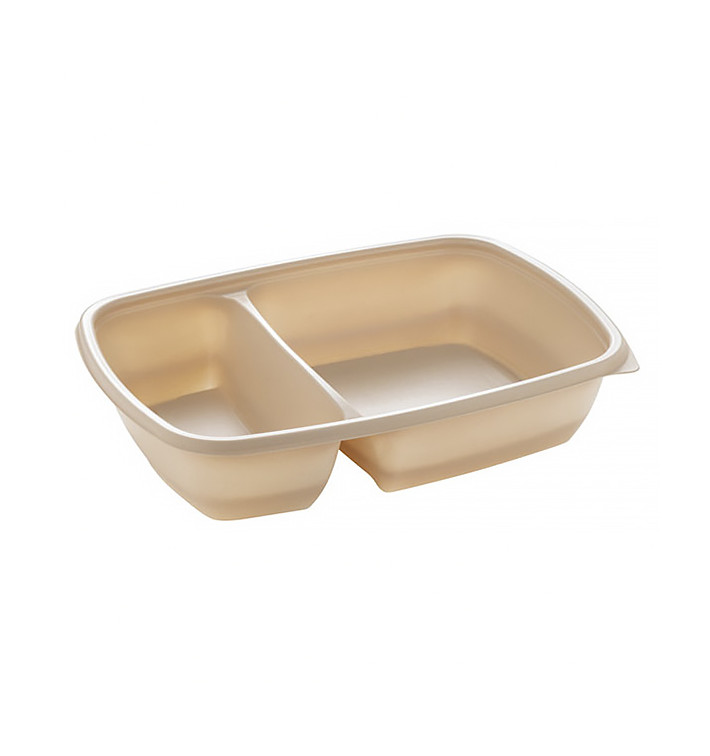 Plastic Deli Container PP 2C Cream 900ml 23x16,5x5cm (75 Units) Plastic Deli Container PP 2C Cream 900ml 23x16,5x5cm (75 Units)