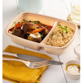 Plastic Deli Container PP 2C Cream 900ml 23x16,5x5cm (75 Units)  