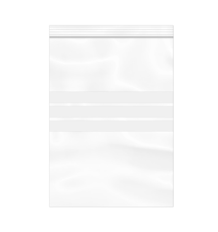 Plastic Zip Bag Autoseal Write-On Block 16x22cm G-160 (100 Units) Plastic Zip Bag Autoseal Write-On Block 16x22cm G-160 (100 Units)