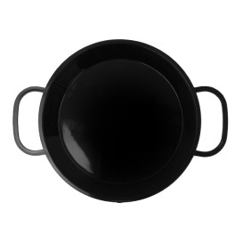 Paella Pan Tray Black PP 300ml (10 Units)