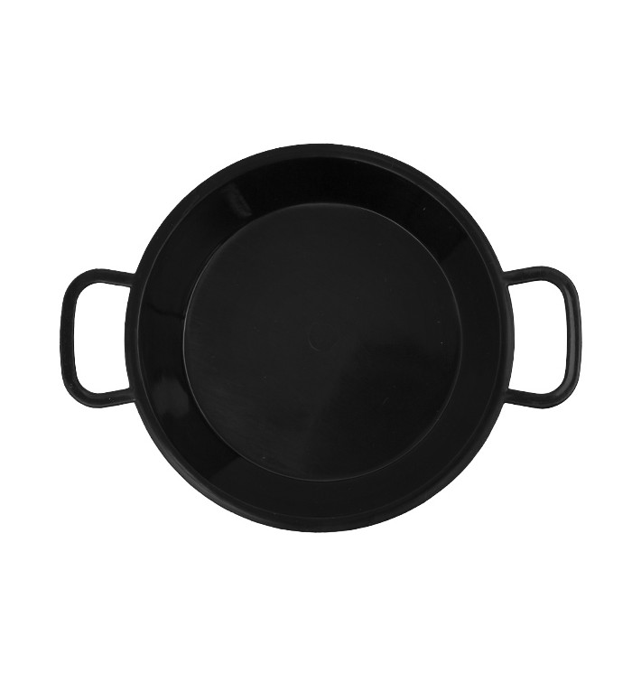 Paella Pan Tray Black PP 120ml (200 Units)