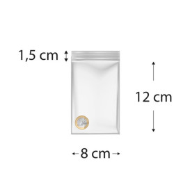 Plastic Zip Bag Seal top 8x12cm G-200 (100 Units)  