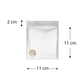 Plastic Zip Bag Seal top 11x11cm G-200 (100 Units) 