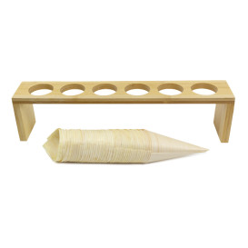 Bamboo Food Cones Holder 33,5x6x8cm (1 Stück)