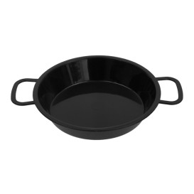 Paella Pan Tray Black PP 120ml (200 Units)