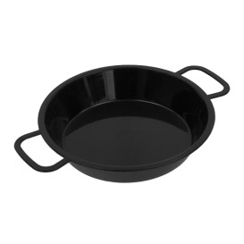 Paella Pan Tray Black PP 120ml (200 Units)