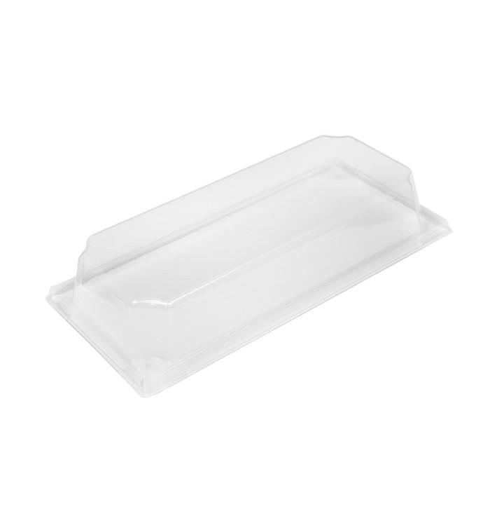 PET Plastic Lid for Container 410ml 19,6x8,6x3,2cm (12 Units) PET Plastic Lid for Container 410ml 19,6x8,6x3,2cm (12 Units)
