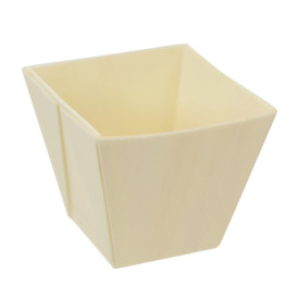 Wooden Tasting Square Cup 60ml (24 Units)