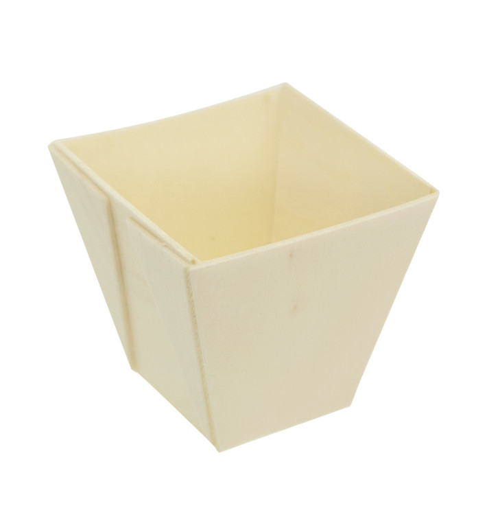 Wooden Tasting Square Cup 50ml (24 Units) Wooden Tasting Square Cup 50ml (24 Units)