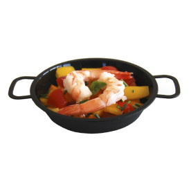 Paella Pan Tray Black PP 120ml (200 Units)