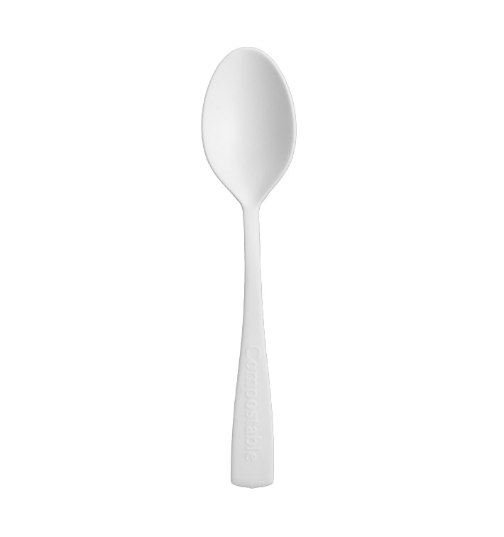 Reusable Spoon CPLA White 10cm (50 Units) Reusable Spoon CPLA White 10cm (50 Units)