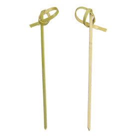 Natural Green Bamboo Bow Skewer 10cm (250 Units)  