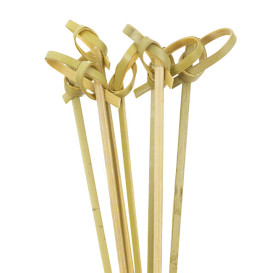 Natural Green Bamboo Bow Skewer 18cm (250 Units) 