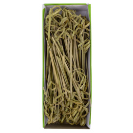 Bamboo Food Pick Bow Design Natural Green 10cm (100 Units)  