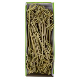 Bamboo Food Pick Bow Design Natural Green 10cm (1.200 Units)