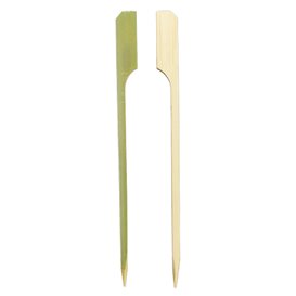 Bamboo Food Pick Golf Design Natural Green 12cm (2.500 Units)