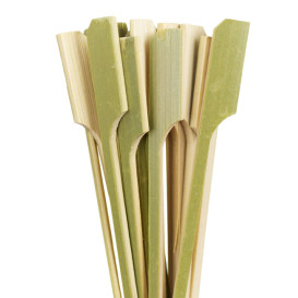 Bamboo Food Pick Golf Design Natural Green 12cm (2.500 Units)