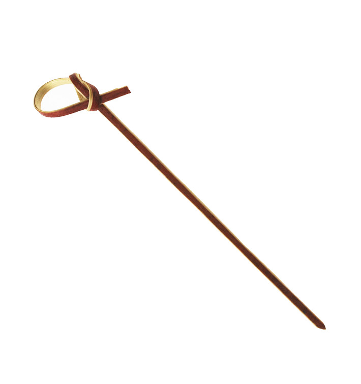 Bamboo Food Pick Bow Design Red 10cm (250 Units) Bamboo Food Pick Bow Design Red 10cm (250 Units)