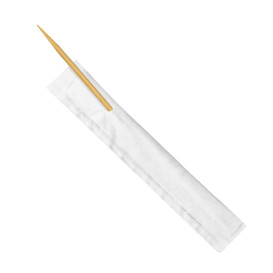 Wooden Toothpick 2 Tips Paper Wrapped 6,5cm (1 Unit) 