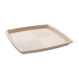 Natural Sugarcane Square Tray 40x40cm (25 Units)