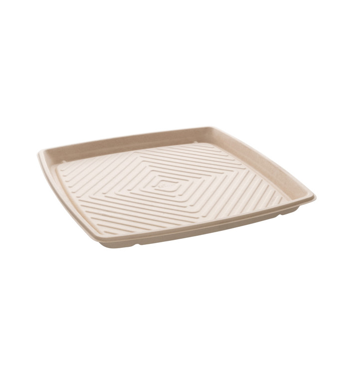 Natural Sugarcane Square Tray 40x40cm (25 Units)