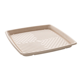 Natural Sugarcane Square Tray 36x36cm (25 Units)