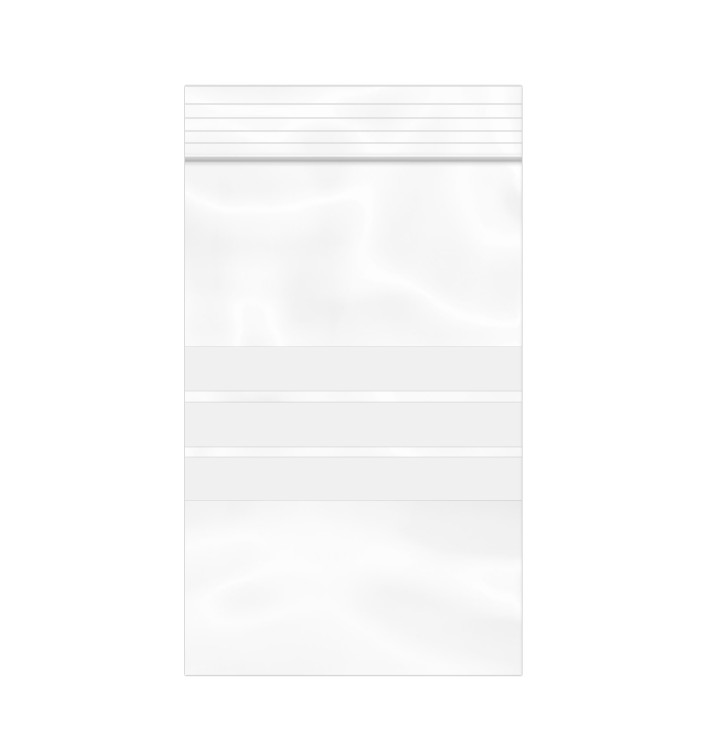 Plastic Zip Bag Seal top Write-On Block 8x12cm G-200 (100 Units) Plastic Zip Bag Seal top Write-On Block 8x12cm G-200 (100 Units)