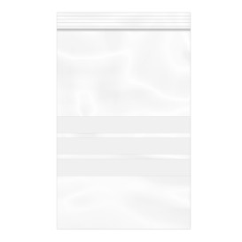 Plastic Zip Bag Seal top Write-On Block 12x18cm G-200 (100 Units)  