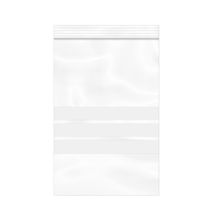 Plastic Zip Bag Seal top Write-On Block 12x18cm G-200 (100 Units) Plastic Zip Bag Seal top Write-On Block 12x18cm G-200 (100 Units)