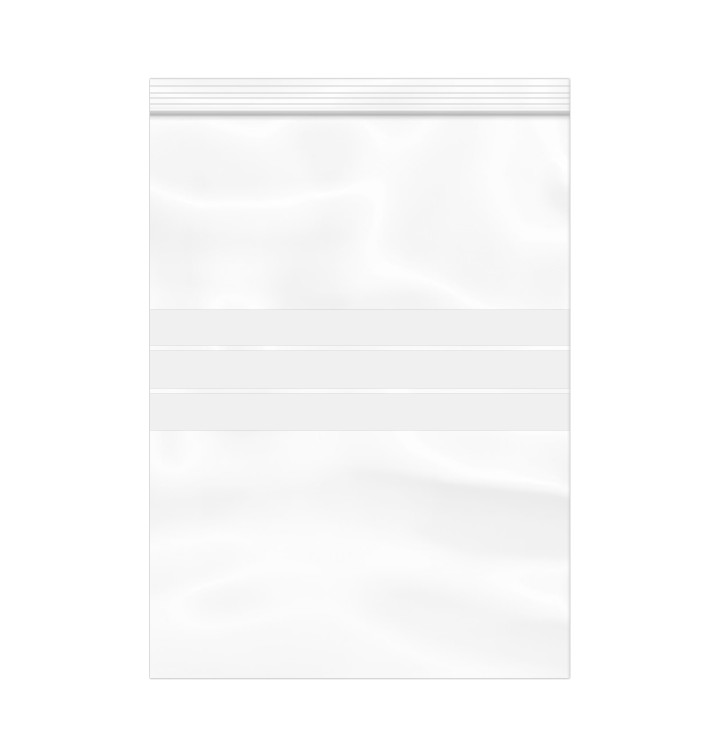 Plastic Zip Bag Seal top Write-On Block 30x40cm G-200 (100 Uts) Plastic Zip Bag Seal top Write-On Block 30x40cm G-200 (100 Uts)