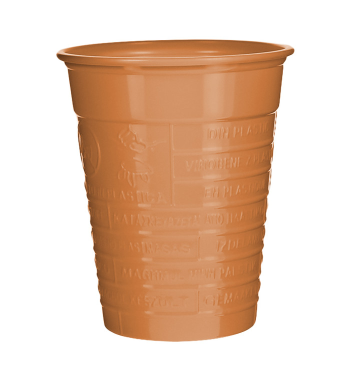 Plastic Cup PS Orange 200ml Ø7cm (50 Units) Plastic Cup PS Orange 200ml Ø7cm (50 Units)