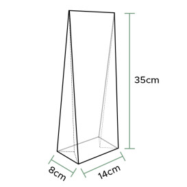 Plastic Bag Square Bottom 14x35+8cm G-160 (1000 Units)