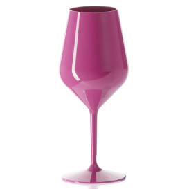 Reusable Glass Wine Tritan Pink 470ml (1 Unit)