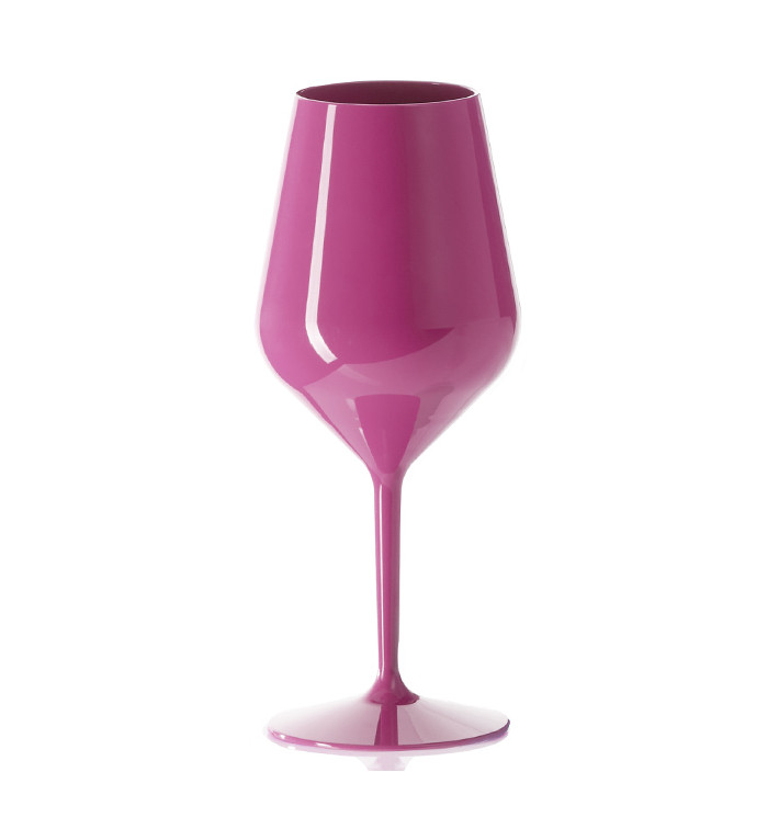 Reusable Glass Wine Tritan Pink 470ml (1 Unit) Reusable Glass Wine Tritan Pink 470ml (1 Unit)