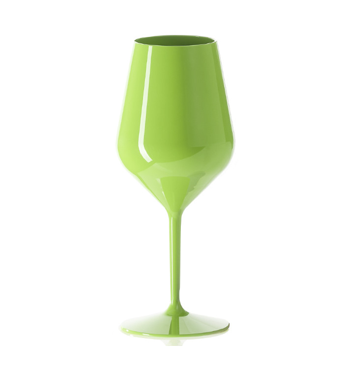 Reusable Glass Wine Tritan Green 470ml (6 Units) Reusable Glass Wine Tritan Green 470ml (6 Units)