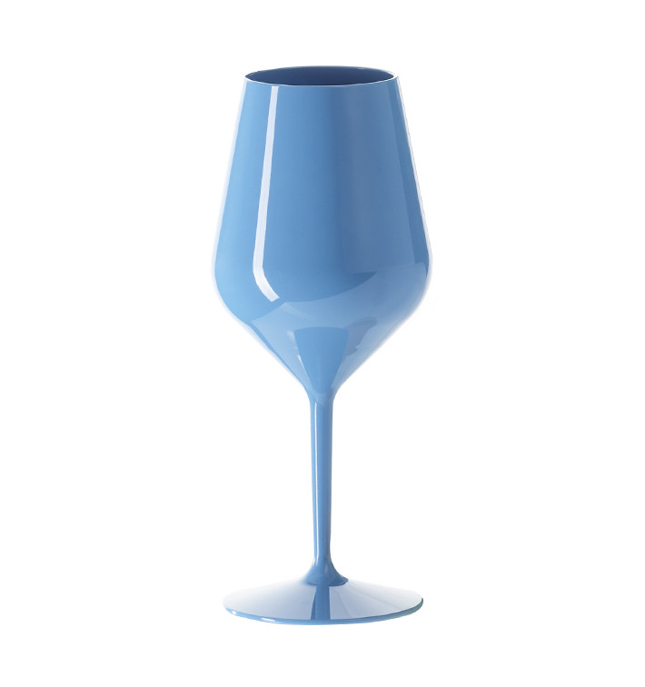 Reusable Glass Wine Tritan Blue 470ml (1 Unit) Reusable Glass Wine Tritan Blue 470ml (1 Unit)