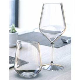 Reusable Plastic Glass Wine "Tritan" Clear 470ml (6 Units)