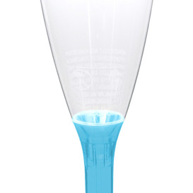 Reusable PS Champagne Flute Turquoise Foot Cava 120ml 2-P (200 Units)
