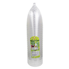 Plastic Stemmed Glass Wine White Pearl Removable Stem 300ml (200 Units)