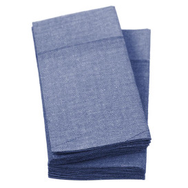 Pocket Fold Paper Napkins Vaquero Blue 40x40cm (30 units) 