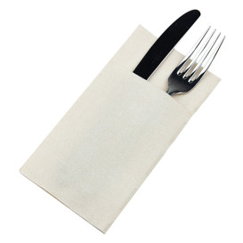 Pocket Fold Paper Napkins Vaquero Cream 40x40cm (960 units) 