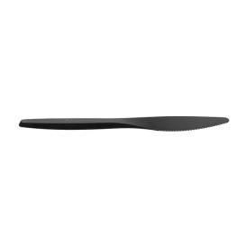 Plastic Knife PS "Luxury" Black 17,5 cm (100 Units)  