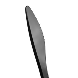 Plastic Knife PS "Luxury" Black 17,5 cm (100 Units)  