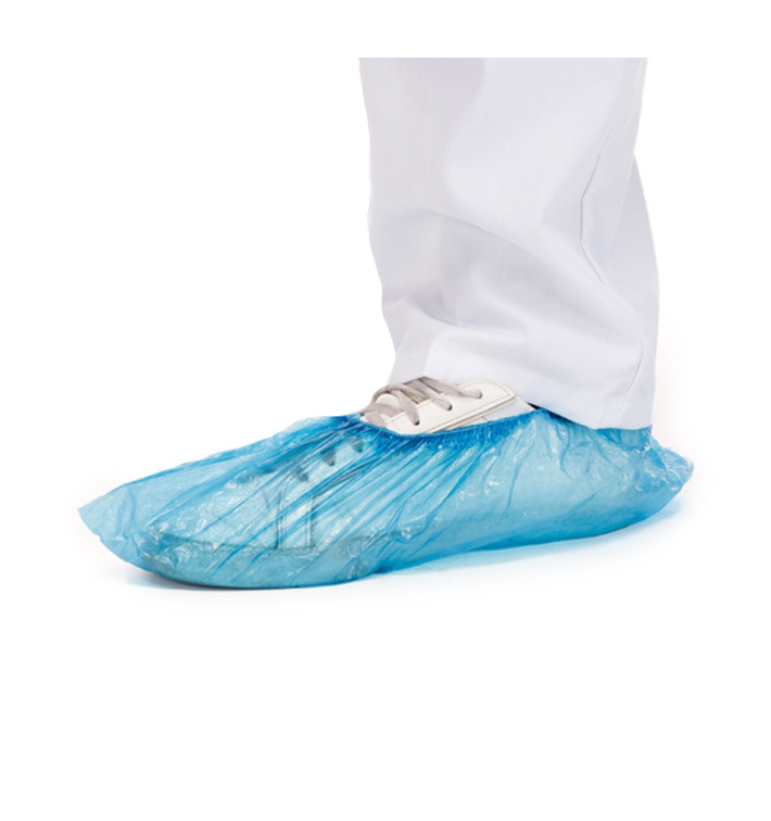 Disposable Plastic Shoe Covers PE G80 Blue (1.000 Units)