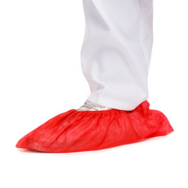 Disposable Plastic Shoe Covers PP Red (1000 Units)