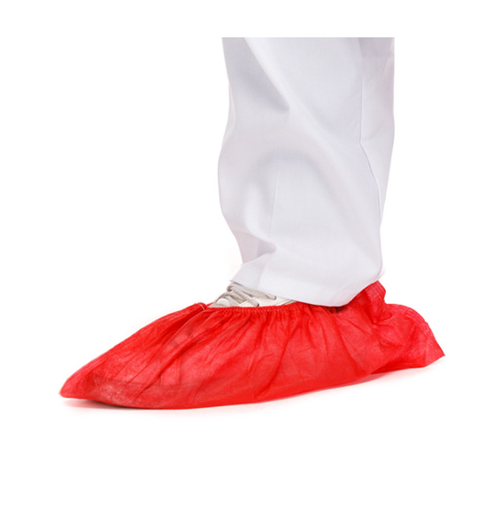 Disposable Plastic Shoe Covers PP Red (1000 Units) Disposable Plastic Shoe Covers PP Red (1000 Units)