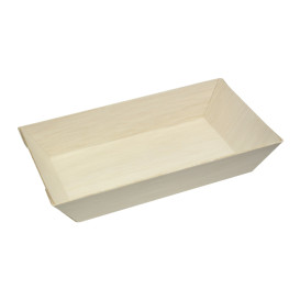 Wooden Tray 15,5x8,5x2,8cm 250ml (25 Units) 