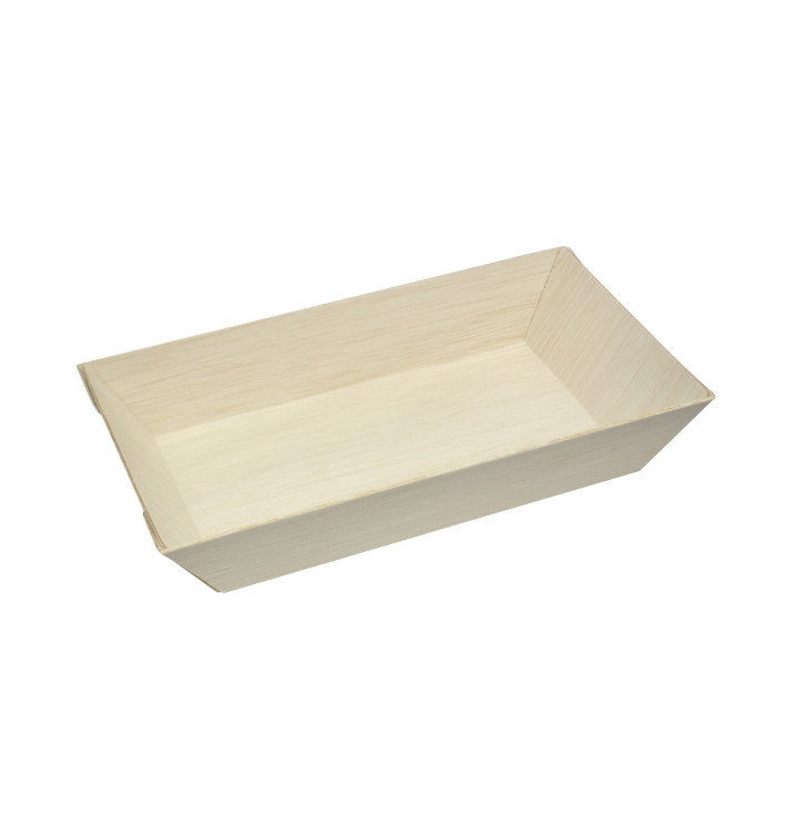 Wooden Tray 15,5x8,5x2,8cm 250ml (25 Units) Wooden Tray 15,5x8,5x2,8cm 250ml (25 Units)