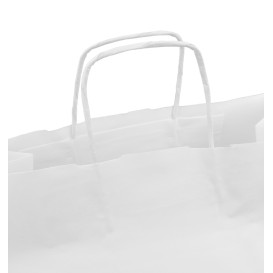 Paper Bag with Handle White 35+15x30cm (25 Units)